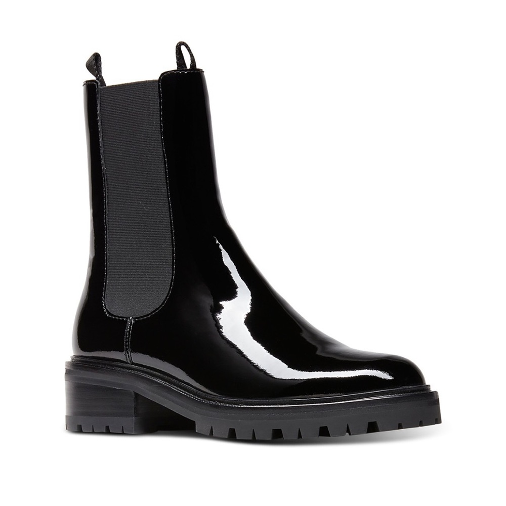 Paige black patent Briana pull on bootie